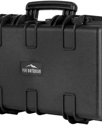 Monoprice Weatherproof Hard Case - 22 x 14 x 8 Inches, With Customizable Foam, Shockproof, IP67, Ultraviolet And Impact Resistant Material, Black - Pure Outdoor Collection